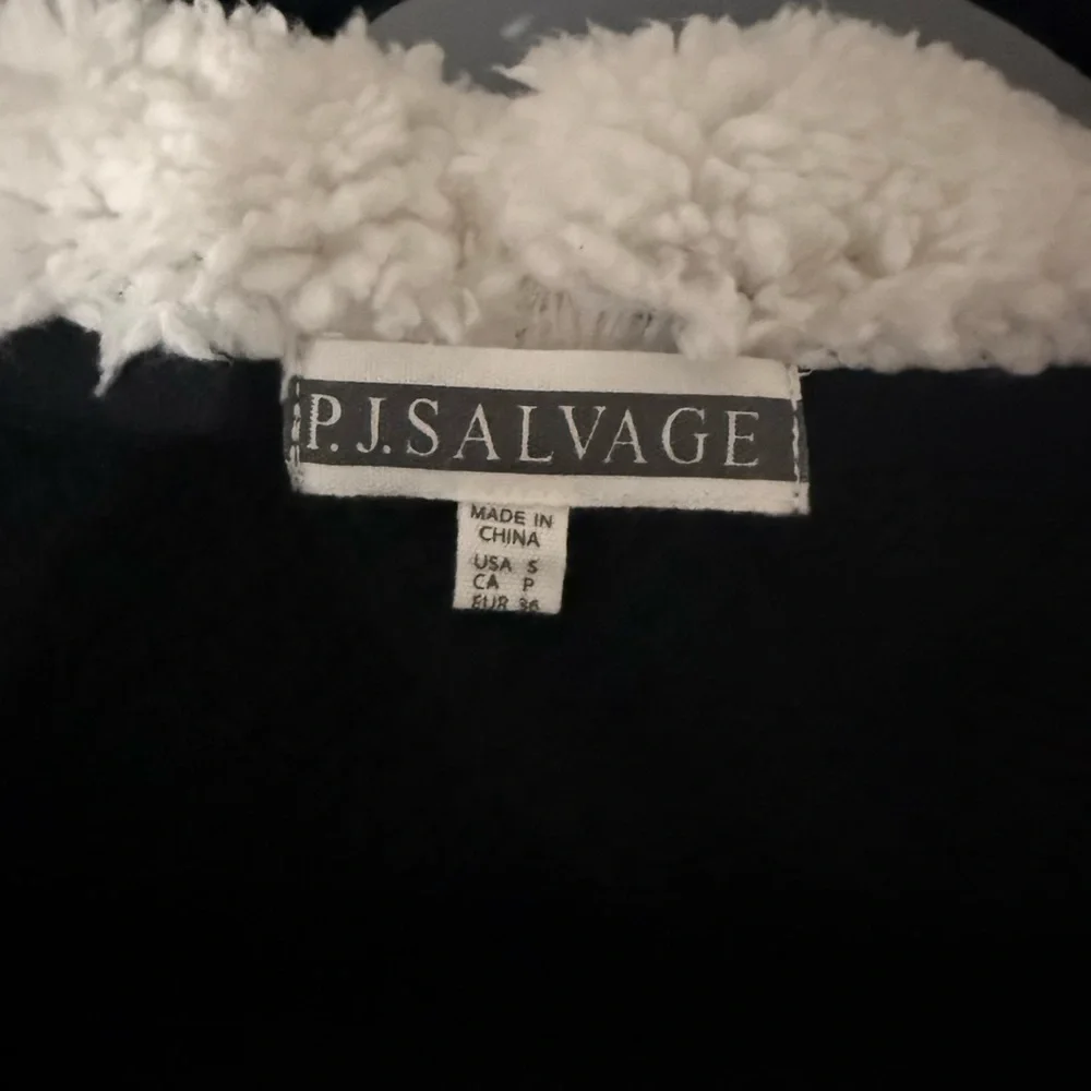 Sherpa Hooded Blazer/ Cardigan Jacket - PJ Salvage Ultra Soft - size Small